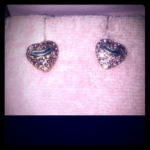 Juicy Coture Gold and Paved Pink Earrings